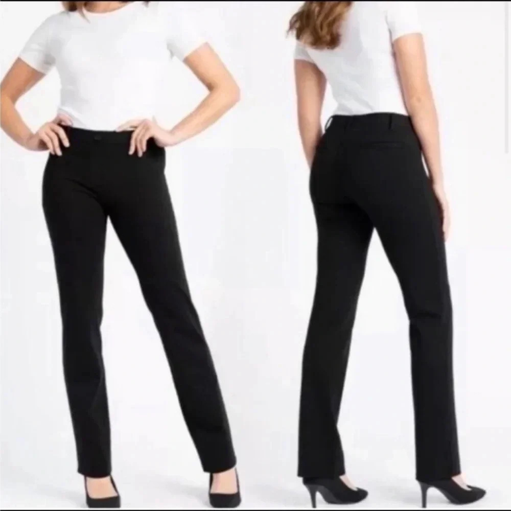 Betabrand Straight Leg Classic Dress Yoga Pants Black Size S NWT